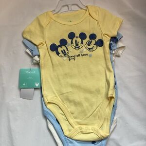 Disney Mickey Mouse Yellow and Blue Bodysuit